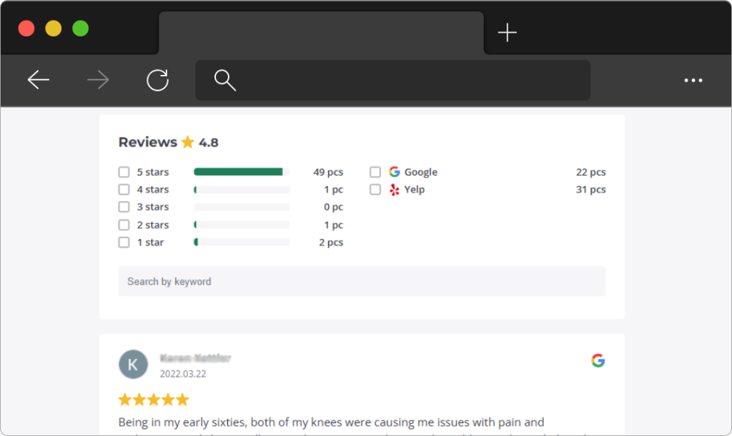 Review website