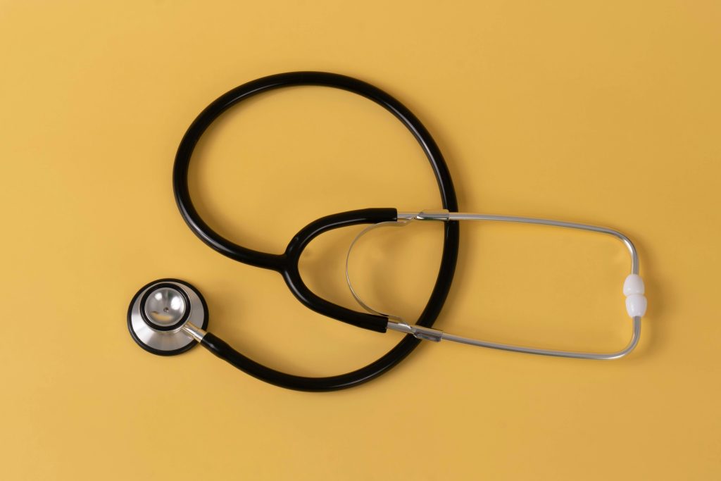 Stethoscope on a surface